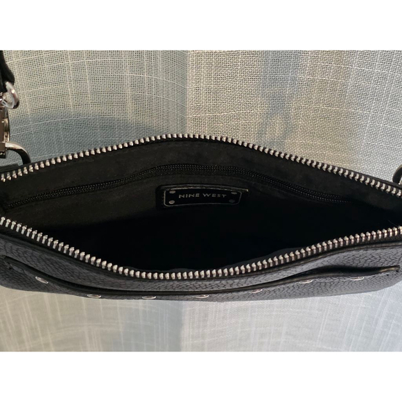 Women's Nine West Black Crossbody Bag Small Faux Leather - Picture 6 of 7